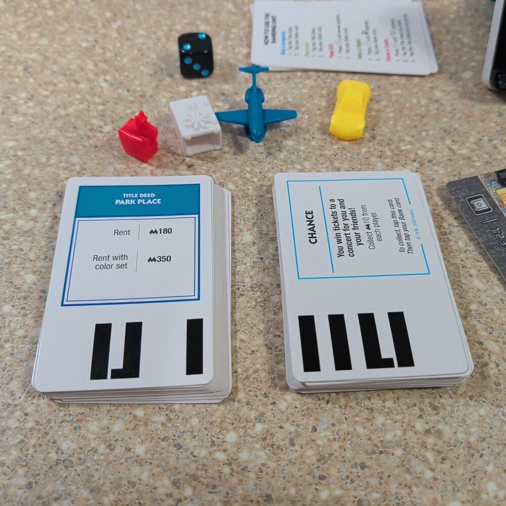Monopoly Super Electronic Banking Unit, Bank Cards, Chance, Property, Game Piece - Picture 2 of 5
